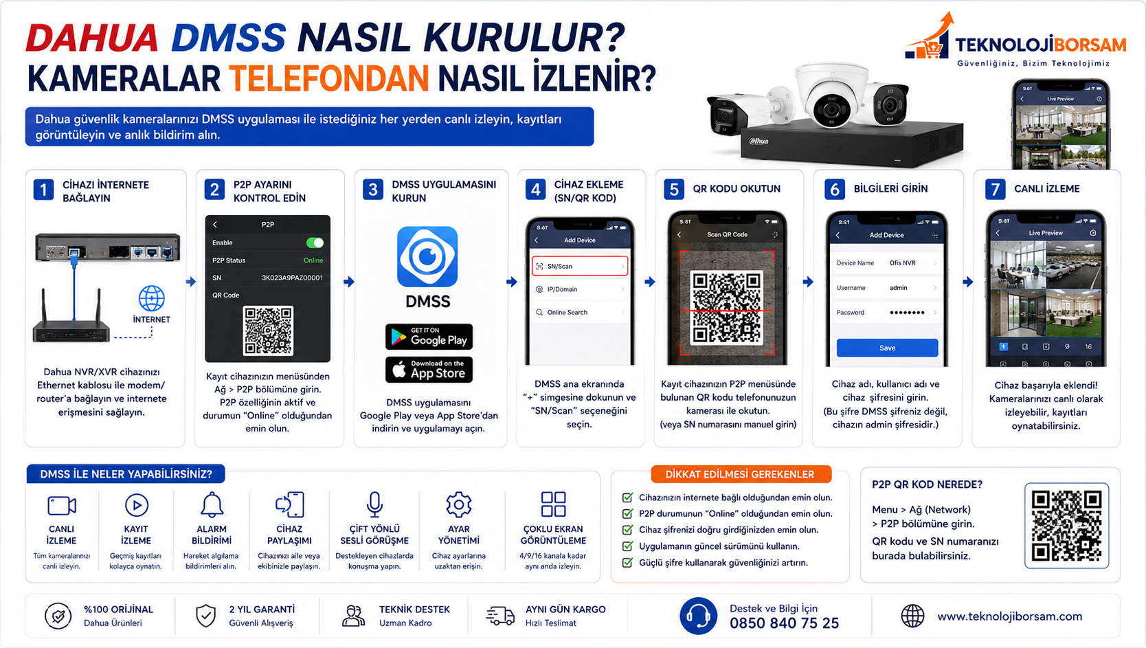 Dahua DMSS Nasıl Kurulur? Kamera Telefondan İzleme Rehberi